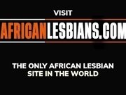 'Black lesbian lovers fingering and tribbing passionately'