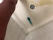 'PEE DESPERATION LEADS TO PISSING IN SHOWER AND CUMMING'