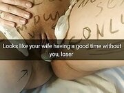 Your cheating wife stuffed with used condoms after gangbang!