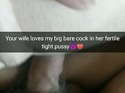 Your MILF wife loves my big bare cock in her fertile pussy!