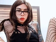 Solo ladyboy masturbation