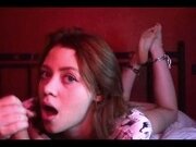 'POV Blowjob from Amazing Teen Girl Wrinkled Soles in Chains - Ellie Dopamine'