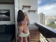 Crazy Fuck on the Balcony with the Brunette from So Paulo