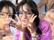 Beautiful 18yo Nerdy Girl Gives Me a Blowjob with Glasses and Ends Up Fucking...