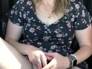 'Hotwife Masturbates in Car After a Stressful Day at Work - Horny Whore'
