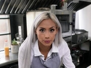 POV -  Sexy chef Veronica Leal wants to fuck on your break