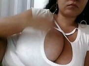 Busty Brunette With Big Boobs