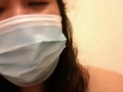 'Solo amateur pinay MelanieQuezon big cock worship with face mask'