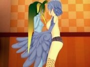 '(3D Hentai)(Lesbian)(Monster Musume) Slime x Harpy Papi'