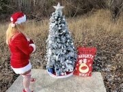 'Hiker Caught on Horny Mrs. Claus while she MASTURBATES outdoors! He gets a HOLIDAY SURPRISE!'