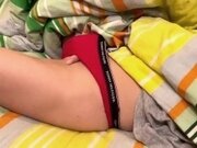 'Girl masturbating in bed '