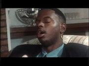Three Big Black and White Cocks in the Hairy Pussy of Two Sluts Cum in Mouth