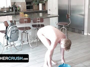 Hot Blonde Twink Gets Bred By His Horny Stepbro On The Couch And Takes His Huge Load