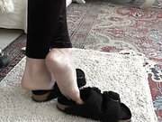 Shoeplay Black Fur Slippers