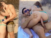 Hot White Bubble Butt Portuguese gets Picked Up in the Beach