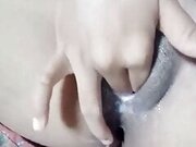 Nepali wife fingring pussy and squirt orgasm for husband.