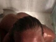 'Winona Rider slobbering cock sucking in the shower at a party'