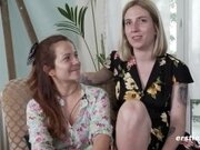 'Ersties: Cute Lesbian Babes Ride a Double Dong Together'