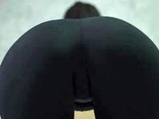 Blowjob Sounds and Pussy in Leggings Close Up