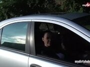 "MyDirtyHobby - Public blowjob and fuck at a parking lot from 2 busty babes"
