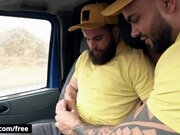 'BROMO - Delivery Guys Jerome & Jerry Take A Break From Work For A Quick Fuck In The Back Of The Van'