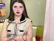 Deep Penetration into Tight Anal Hole of Sexy Plumber Girl