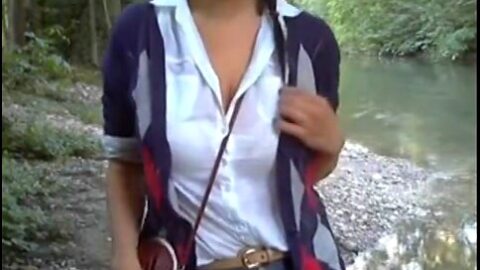 Latina Girl Shows Off Her Curves in Public