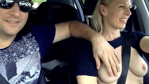 Blonde Wife Gets Fingering During Ride