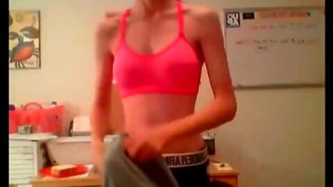 College Girl Pleasures Herself in Hot Webcam Session
